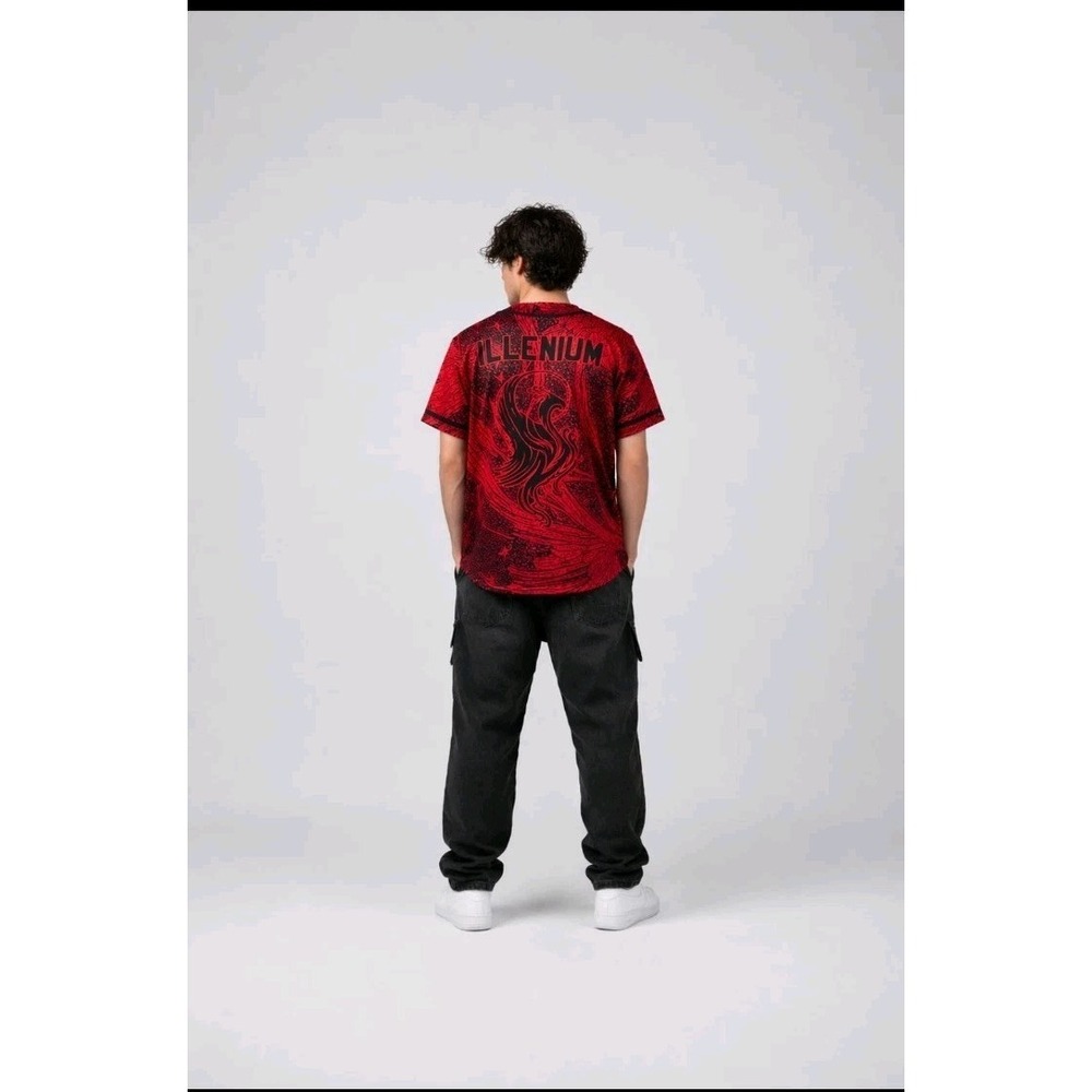 Illenium 2023 Tour Button Up Embroidered Baseball Jersey Men's Size Large
